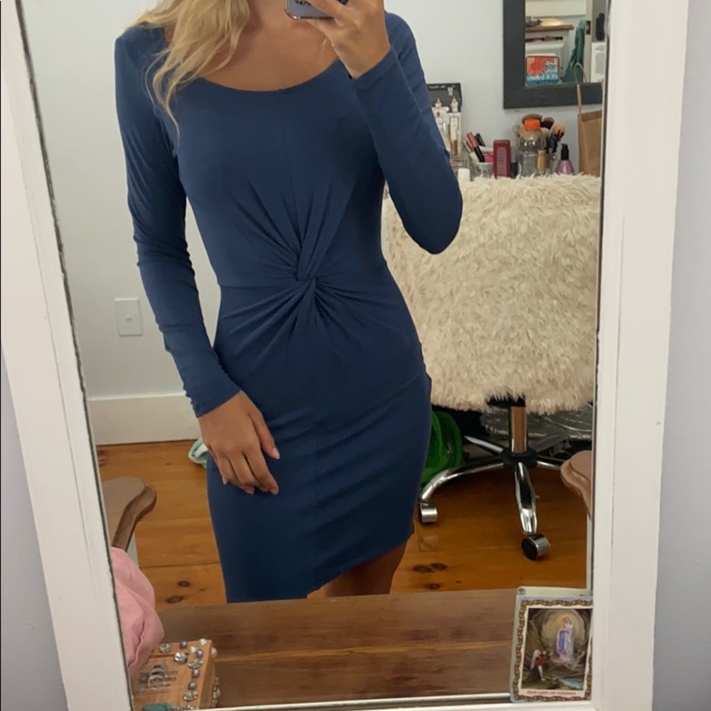 Blue bodycon dress
